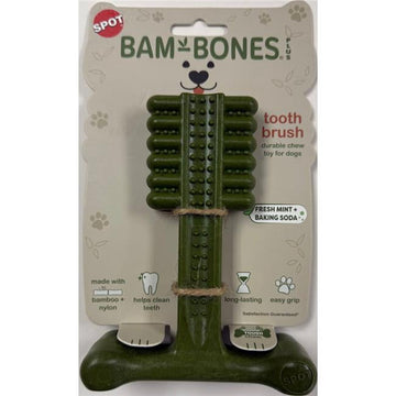 Spot 55014 6 in. Bambone Plus Toothbrush Dog Toy, Mint