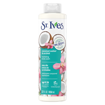 St. Ives Coconut Water & Orchid Body Wash, Hydrating Body Care with Tropical Fragrance, 22oz