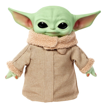 Star Wars The Mandalorian Squeeze & Blink Grogu Plush Toy with Sounds, Blinking & Hand Motion
