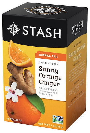 Stash Tea Sunny Orange Ginger Tea, 18 Ct