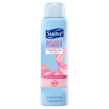 Suave Dry Spray Instantly Dry Powder Antiperspirant Deodorant 3.8 Oz