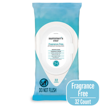 Summers EveFragrance Free Gentle DailyFeminine Wipes, 32 Ct