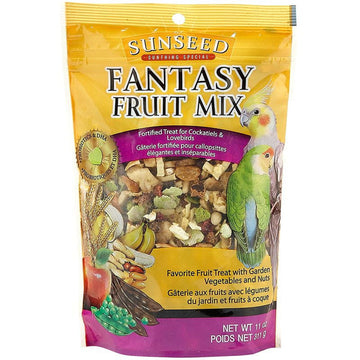 Sunseed Fantasy Fruit Mix Fortified Treat for Cockatiels and Lovebirds - 11 oz
