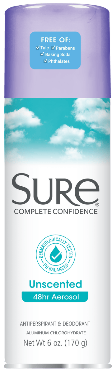 Sure Anti-Perspirant Deodorant Spray, Unscented, Women, 6 oz