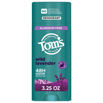 Toms of Maine Wild Lavender Natural Deodorant for Men and Women, Aluminum Free, 3.25 oz