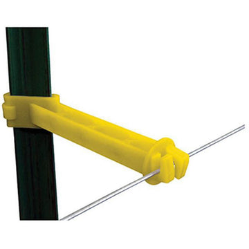 Tru Test T-Post 5in Ext Back Insulator Yllw 25/pk