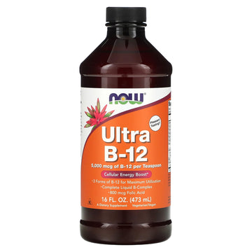 Ultra B-12, 5,000 mcg, 16 fl oz (473 ml), NOW Foods