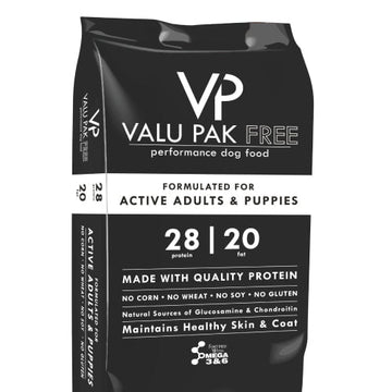 Valu-Pak Free 28-20 Dry Dog Food 20lbs. New Size and New Look!