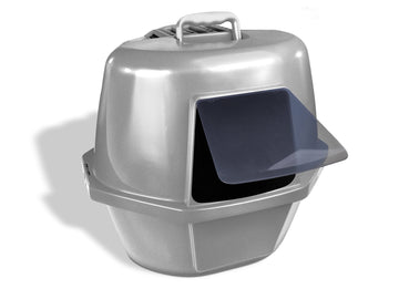 Van Ness Pet Products Large Corner Enclosed Cat Litter Pan with Odor Door and Zeolite Air Filter