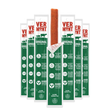 Vermont Smoke & Cure Original Beef and Pork Meat Sticks 1oz Individually Wrapped Protein Snacks 24Ct