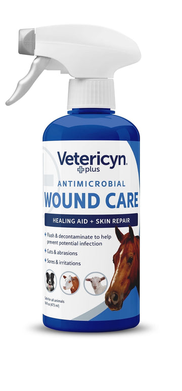 Vetericyn Plus Equine Wound Care Spray. Healing Aid and Skin Repair. 16 fl. oz.