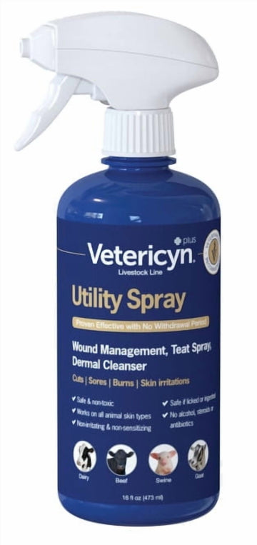 Vetericyn Plus Utility Spray Livestock 16 oz.