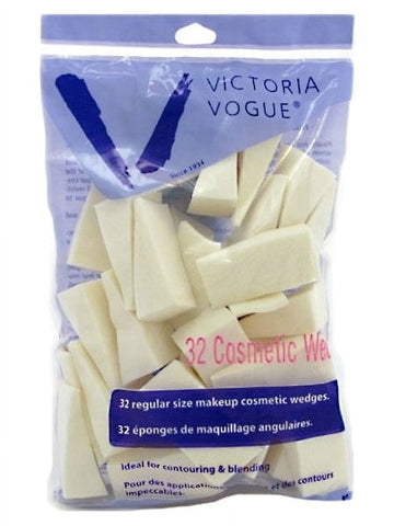 Victoria Vogue Cosmetic Wedges Latex, Regular Size, 32 Ea