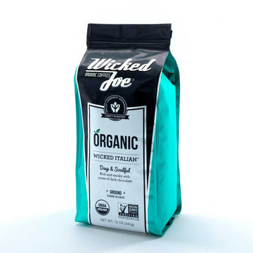WICKED JOE COFFEE, COFFEE GROUND ITAL D ROST, 12 OZ, (Pack of 6)