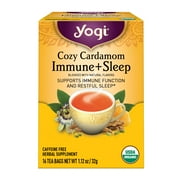 Yogi Tea Cozy Cardamom Immune Plus Sleep, Herbal Tea Bags, 16 Count