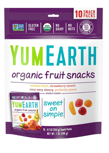 YumEarth Organic Candy - Gluten Free, Vegan & Organic Fruit Snacks, 10 Ct