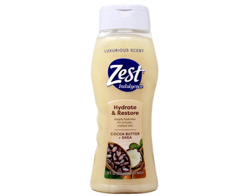 Zest Indulgence? Cocoa Butter & Shea Ultra-Moisturizing Creamy Body Wash 16.5 fl. oz. Squeeze Bottle
