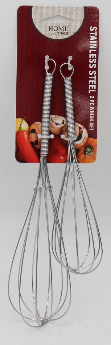 2pc Stainless Steel Whisk Set