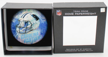 NFL CAROLINA PANTHERS GLASS DOME PAPERWEIGHT 4"