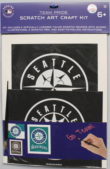 MLB SEATTLE MARINERS SCRATCH ART CRAFT KIT