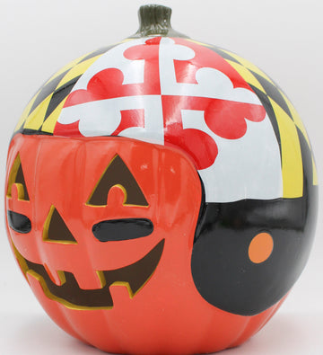 NCAA MARYLAND TERRAPINS CERAMIC PUMPKIN HELMET 10"