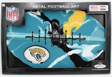 NFL JACKSONVILLE JAGUARS METAL FOOTBALL ART