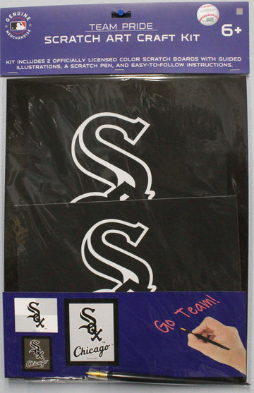 MLB CHICAGO WHITE SOX SCRATCH ART CRAFT KIT