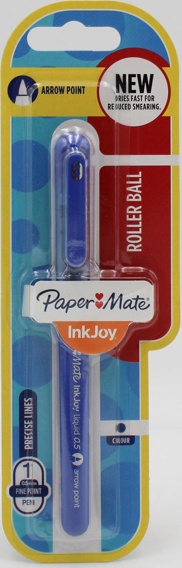 PAPERMATE INKJOY ROLLERBALL FINE POINT PEN 1CT BLUE
