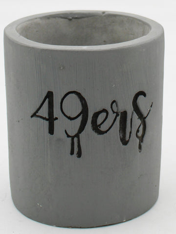 NFL SAN FRANCISCO 49ERS CEMENT PLANTER -4IN -EMPTY