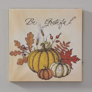 BE GRATEFUL LED CANVAS PRINT 9"L x 9"W