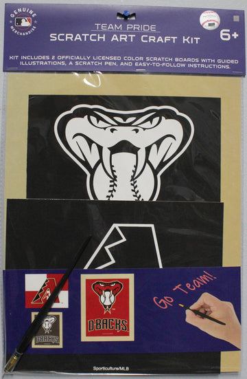 MLB ARIZONA DIAMONDBACKS SCRATCH ART CRAFT KIT