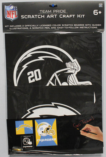 NFL LOS ANGELES CHARGERS SCRATCH ART CRAFT KIT
