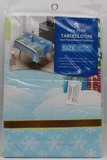 52x70" - PRINTED VINYL TABLECLOTH