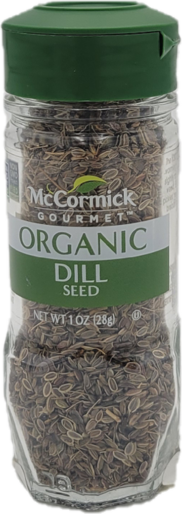 MCCORMICK GOURMET DILL SEED ORGANIC 1 OZ  BEST BY 1/16/2027