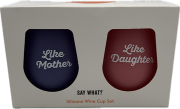MOTHER/DAUGHTER SILICONE WINE CUP 2PC SET 12.5OZ