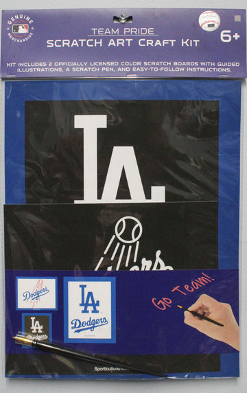 MLB LOS ANGELES DODGERS SCRATCH ART CRAFT KIT