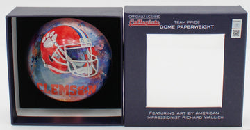 NCAA CLEMSON TIGERS GLASS DOME PAPERWEIGHT 4"