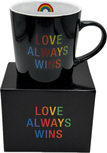 LOVE ALWAYS WINS MUG 18OZ