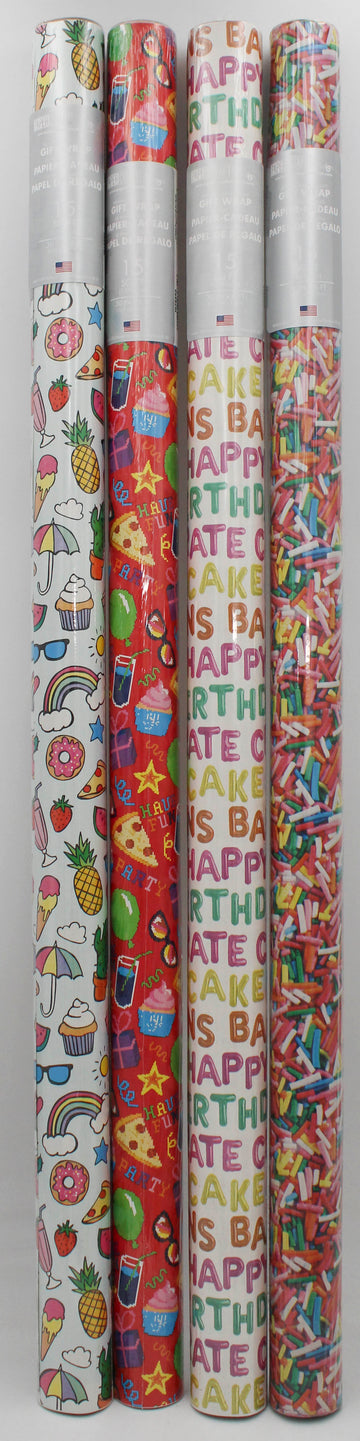 30X15SF BIRTHDAY WRAPPING PAPER