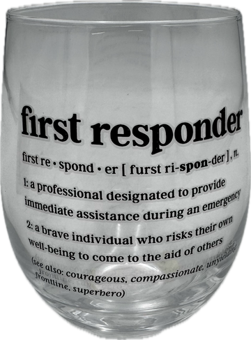 FIRST RESPONDER WINE GLASS 16OZ