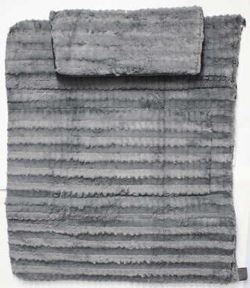 PM COZY KENNEL MAT REVERSIBLE COOLING GRAY PLUSH 36"