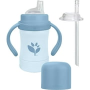 green sprouts Sprout Ware® Sip & Straw 6oz-Blueberry-6 mo+